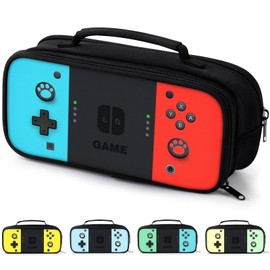 JIRAIKEI Gamer Pencil Case for Boys - Large Boys Pencil Pouch With Handle - Big Capacity Pen Bag Pen Box With Zipper Compartments, School Supplies Stationary Organizer for Kids Teens Adults