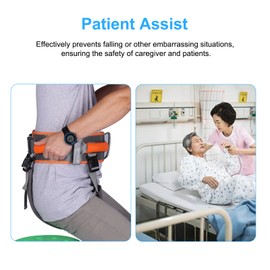 Transfer Belt Safety Nursing Elderly Patient Assist with 7 Handles for Physical Therapy/Ambulation/Transfer