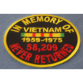Ivamis In Memory Of Vietnam Round Patch- 3x3 inch - P4866
