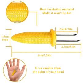 JCZD Stainless Steel Corn Holders, 24Pcs Corn Cob Holders Stainless Steel Corn on The Cob Holders BBQ Fork Skewers,Corn Holders on The Cob Skewers,Cob Holder Corn on The Cob Skewers with Storage Box