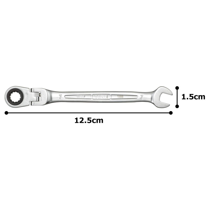 Tone Oscillating Ratchet Glasses Wrench HPRMF-07 Double Side Width 0.3