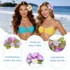 3 Hawaiian Flower Hair Clips for Women Artificial Tropical Flower