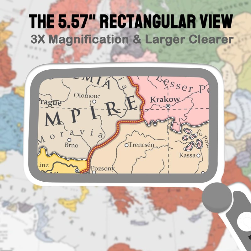 Handheld Folding Magnifying Glass for Reading Stepless Dimmable LED Light