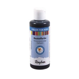 RAYHER 38955576 Children's Craft Paint, Flasche 80 ml, Black
