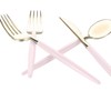 Luxe Party 128 Pieces Two Tone Plastic Disposable Cutlery |