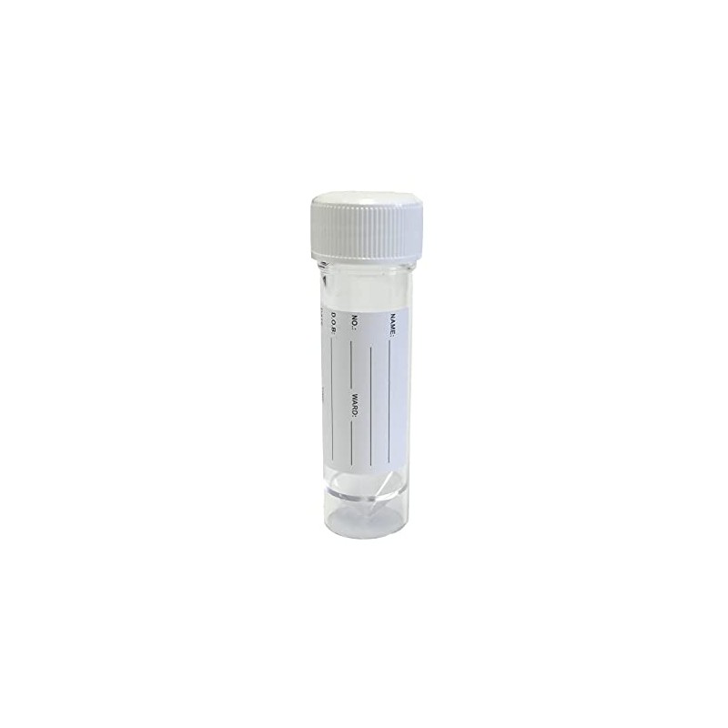 Qualicare 6 X White Lid Labelled 30Ml Specimen Universal Sample
