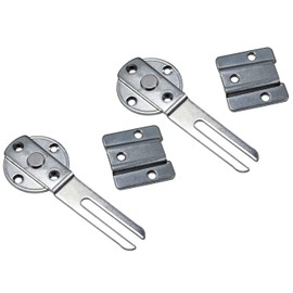 Gedotec Furniture Connectors Metal | Pack of 2 - Table Top Connectors Separable for Screwing on - TAVO | Worktop Connector Galvanised Steel | Table Connector for Dining Tables - Desk & Office etc.