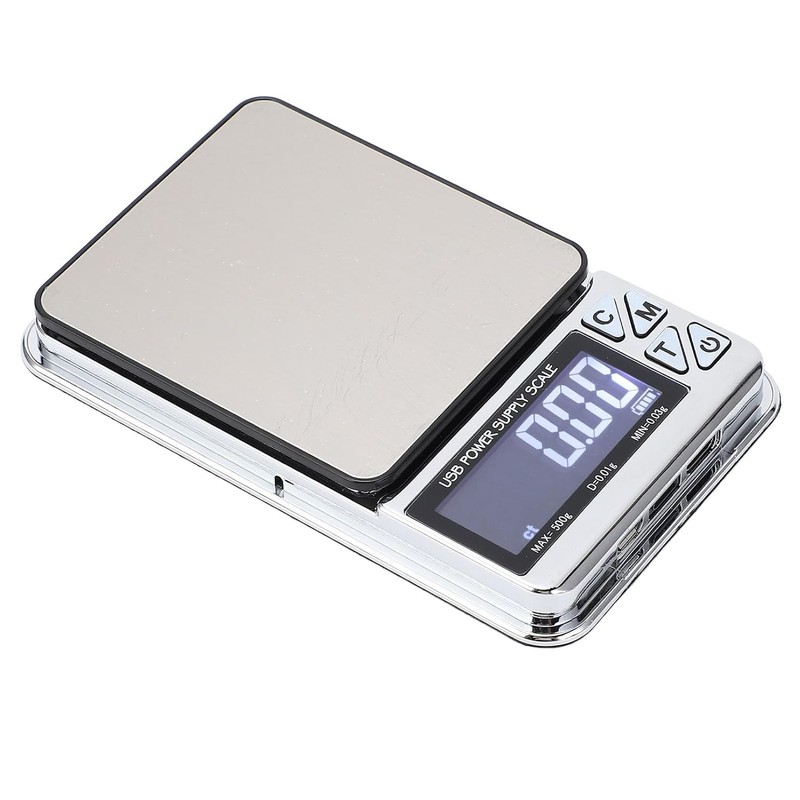 Báscula Digital de Miligramos 500g 0,01g 7 Unidades Báscula de