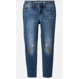 Cat and Jack Girl's Skinny Stretch Adjustable waist jeans unicorns Size 12plus