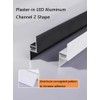DGLILUAN Plaster in LED Aluminum Channel Z Shape 3.3 FT/1