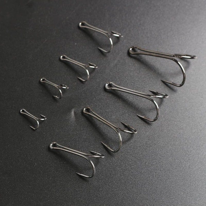 50 x Black Carbon Steel Double Saltwater Double Hooks