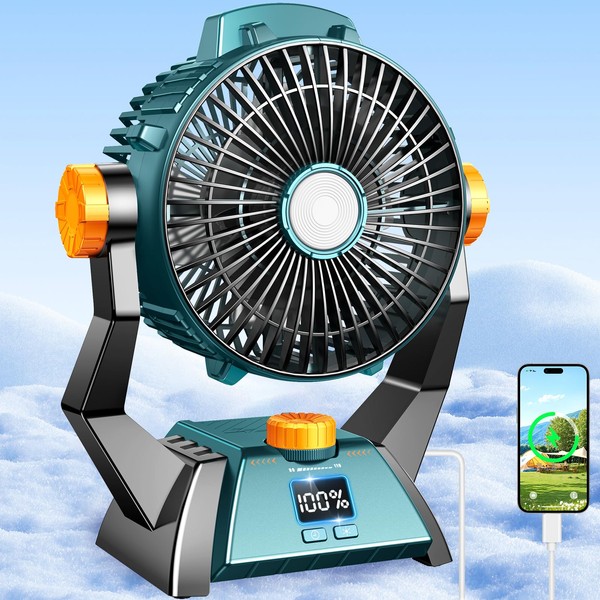 Camping Fans for Tents- Portable Battery Powered Rechargeable Fan with