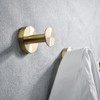 Beelee Brushed Gold Wall Hooks, 4-Pack Bathroom Towel Hooks, Robe