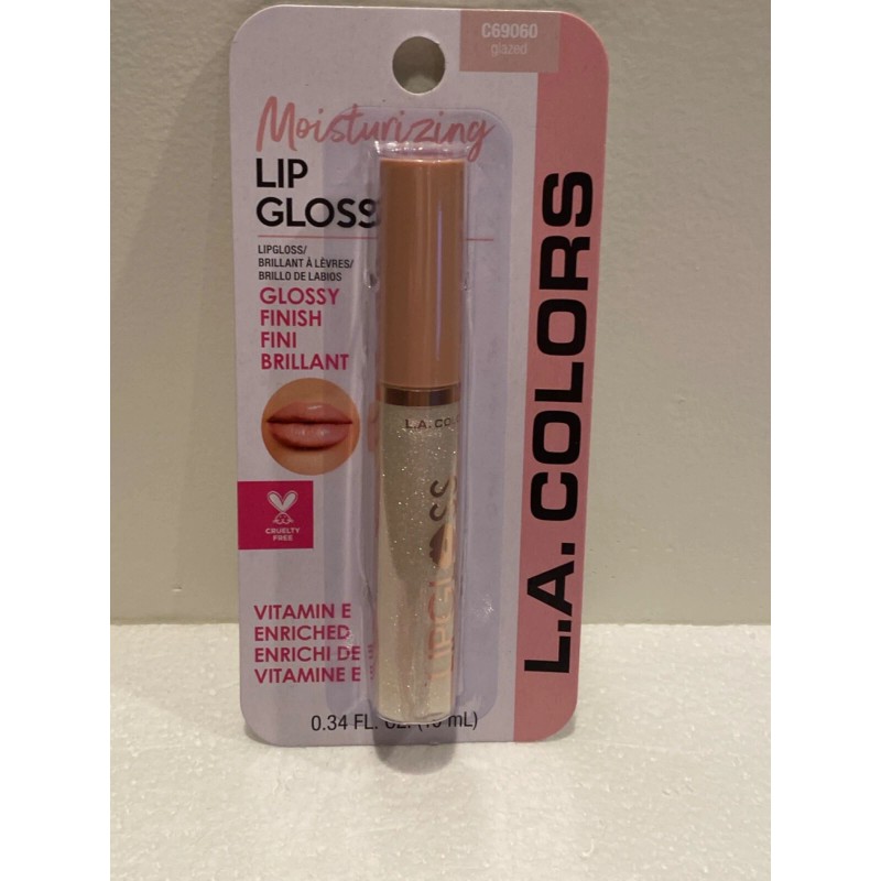 L.A. COLORS GLAZED C69060 CLEAR SPARKLE LIP GLOSS SHINE GLOSSY