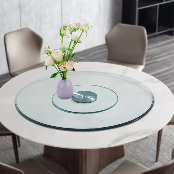 Unbranded Glass Lazy Susan Turntable Dining Table Centerpiece Large Serving