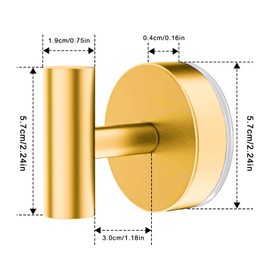 stusgo 4-Pack Gold Suction Cup Hooks for Shower, Bathroom, Kitchen, Glass Door, Mirror, Tile, Bath Robe Hook Holder for Hanging – Waterproof & Rustproof Suction Towel Hanger