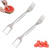 Acpetdr 2Pcs Watermelon Fork Slicer, Stainless Steel Watermelon Fork Slicer,