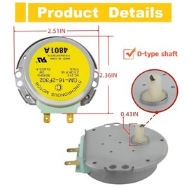 GM-16-2F302 Synchronous Motor (AC21V 2.5/3 RPM) fits for LG Whirlpool Microwave -Replaces 6549W1S011B, 6549W1S017A, 6549W1S015A, 6549W1S017E, 6549W1S011A