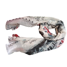 Union Jack Scarf - London Souvenir Gift - Soft, Oversized - Fashion Accessories