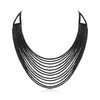 Flyonce Sparkly Rhinestone Choker Necklace Black Crystal Statement Multi Layered