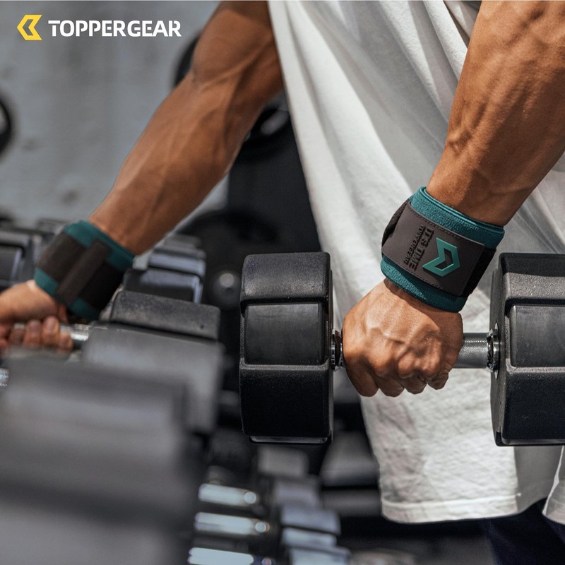 TOPPERGEAR High Weight Wrist Wraps (HUNTER GREEN, STANDARD)