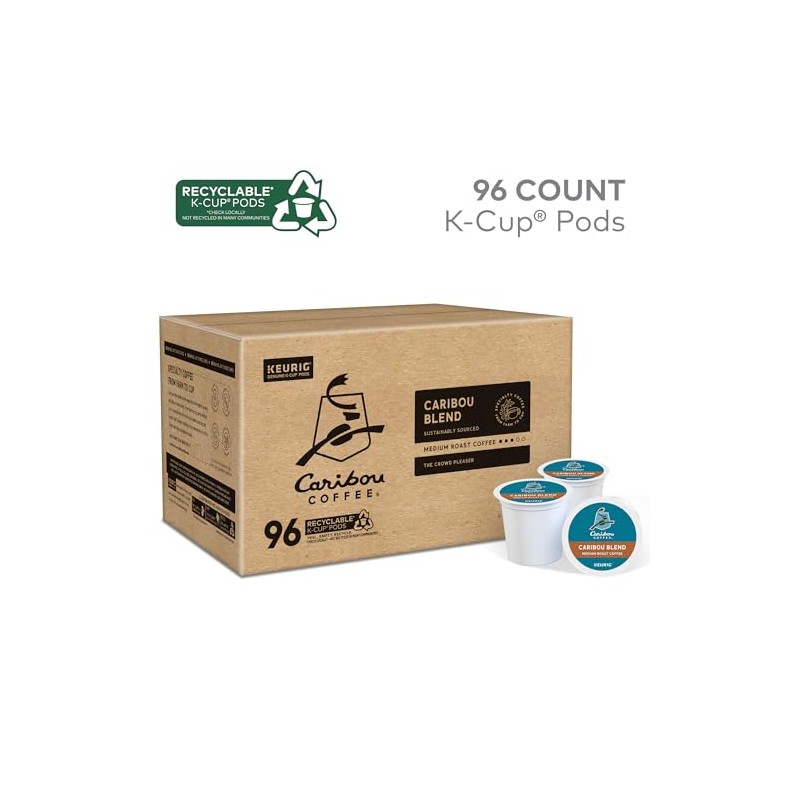 Caribou Coffee Caribou Blend Keurig Single-Serve K-Cup Pod, Medium Roast