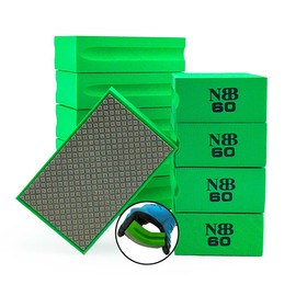 NBB Diamond Sanding/Polishing Pad Diamond Hand Buffing Pad Sanding Block with Foam Sponge Backing for Buffing and Grinding Sharp Edges and Plane of Granite Marble Stone Glass Ceramic (10, 60#)