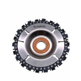 5-PACK Chainsaw Wheel 5/8" Arbor Compatible with All 4-1/2 Angle Grinders, 4 Inch 100/115 Grinder wood carving chain Saw Disc, 22 Teeth for Cutting Carving Shaping Wood