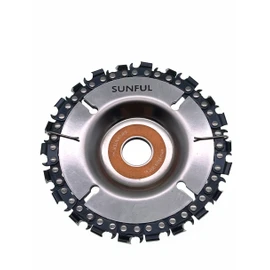 5-PACK Chainsaw Wheel 5/8" Arbor Compatible with All 4-1/2 Angle Grinders, 4 Inch 100/115 Grinder wood carving chain Saw Disc, 22 Teeth for Cutting Carving Shaping Wood