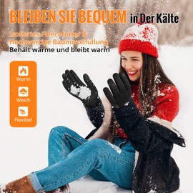 ATERCEL Winter Gloves - Waterproof Thermal Cycling Gloves for Men and Women for Cold Weather Running, Driving, Hiking, Skiing, Dog Walking, and Outdoor Work