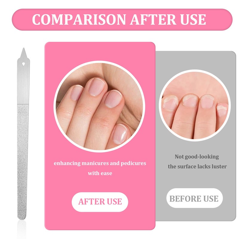 SNIRFAQM 5 Pcs Diamond Deb Nail Files with Sharp Pointed