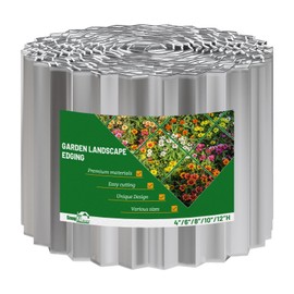 SnugNiture Corrugated Metal Garden Edging,4" x 10' Sturdy Lawn Edging Border,Landscape Edging Border for Lawn, Flower Bed,Garden and Yard