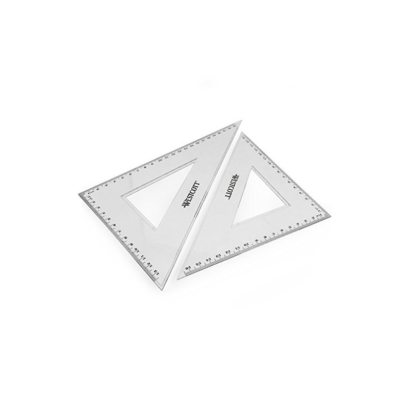 Westcott E-10304 00 Math Set - Transparent (Pack of 4)