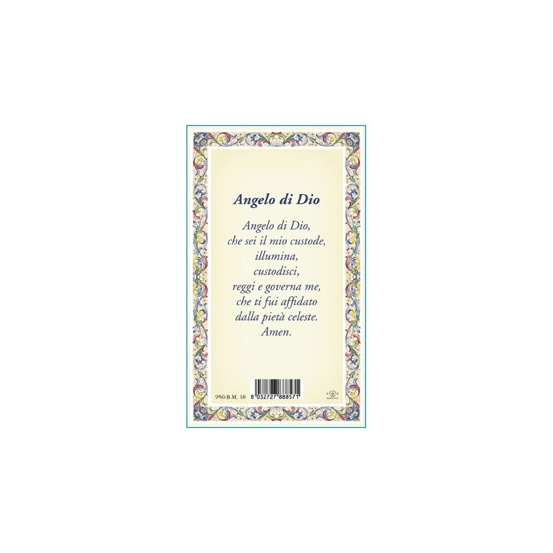 Fratelli Bonella Medal Angel Protective Cover and Card with Prayer