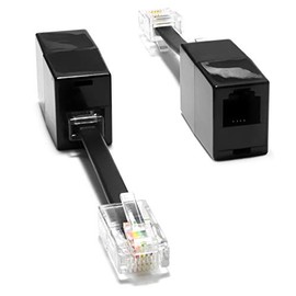 (2 Pack) Phone Line to Ethernet Adapter RJ11 Female to RJ45 Male for Landline Telephone Service