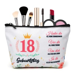 Birthday Women, Gift Birthday Wife, Birthday Gift for Women Makeup Bag, Birthday Gifts for Sister, Girlfriend, Colleague, Wife, Best Friend, 18., 18th birthday women makeup bag