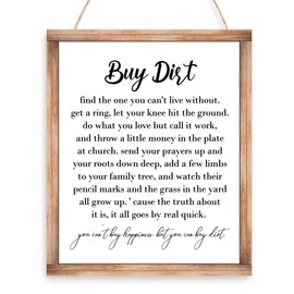 Buy Dirt Sign,Farmhouse Religious Wall Decor for Home Dining Room Restaurant,Funny Rustic Kitchen Decor for Counter,Christian Hanging Wooden Plaques Decor