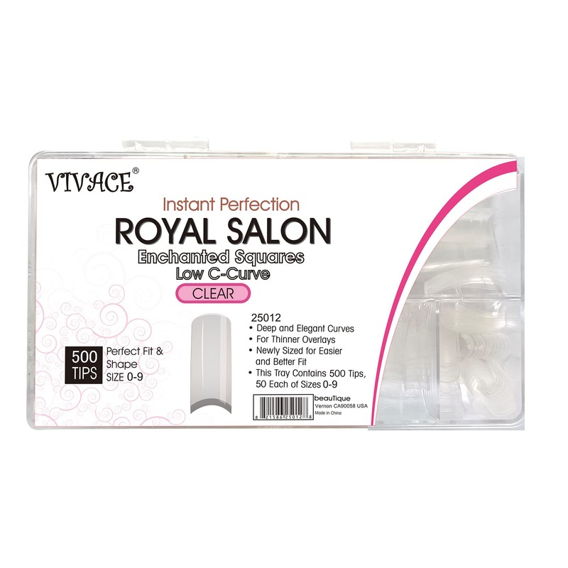 VIVACE Clear Royal Salon 500 Artificial False Gel Nail Tips