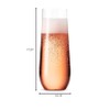 Munfix Munfix 48 Pack Stemless Plastic Champagne Flutes Disposable 9