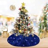 OMKSIH Blue Tree Skirt 21 Inches Velvet Tree Skirt Sequin