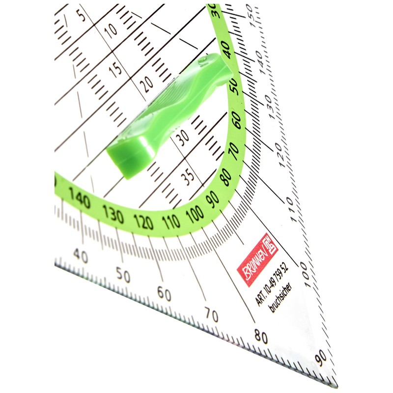Brunnen Colour Code Piece Geometry Set Square, Office School Geometry