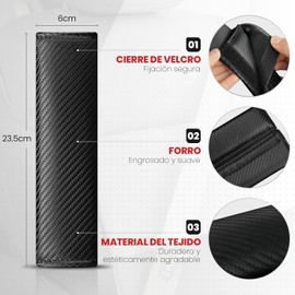 4 Almohadillas para Cinturón de Seguridad de Coche Fundas universales de seguridad, Suaves y Cómodas, Fundas Protectoras de Correa de Hombro para Cinturón de seguridad