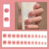 YOGOTI Nail Tips, 24 Pieces, Short Gel Nail Stickers, Nail