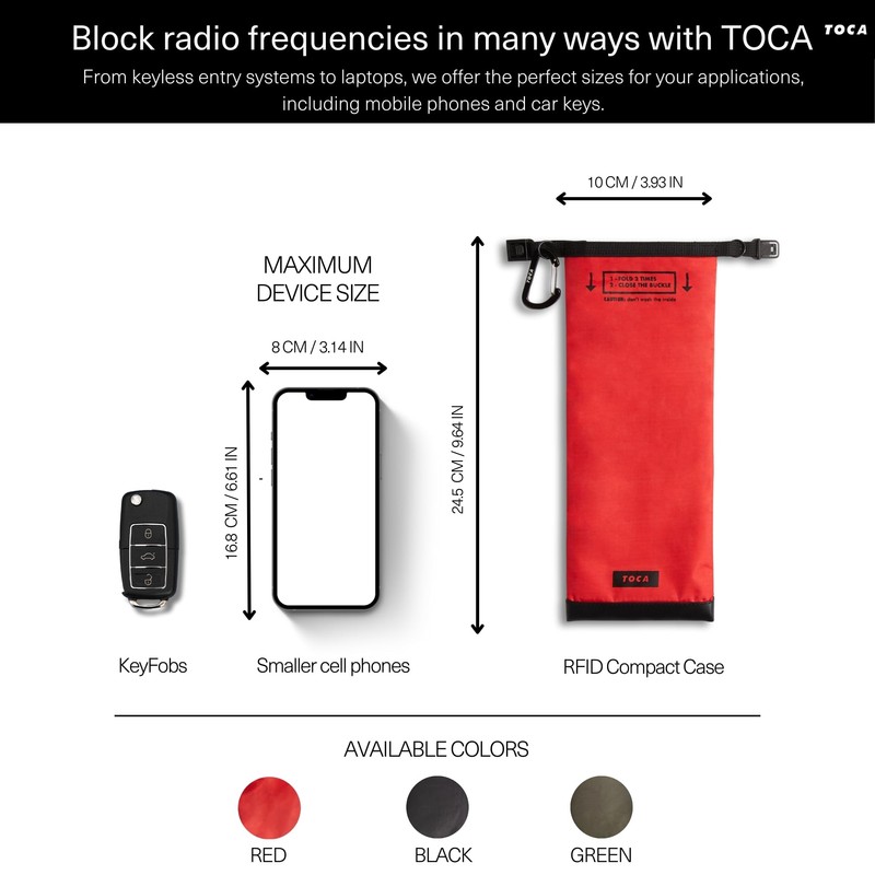 TOCA No Signal Sleeve - RFID Blocking Faraday Bag, Keyless