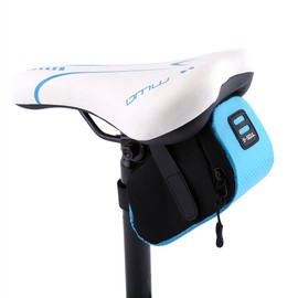 Bike Saddle Bag Rear Saddle Bag Zippered Opening Bicycle Bike Saddle Tail Under Storage Bag Under Storage Bag Suitable for Road and Mountain Bikes 15 * 7 * 7cm (Blue)