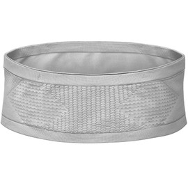 KYOSER Running Pouch, Non-Shaking, Unisex, Can Store Plastic Bottles, Marathon Waist Bag, Large Capacity, Smartphone Pouch, Jogging, Elastic Material, Abdominal Band, gray