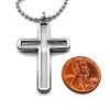 Forgiven Jewelry Cross Ball Chain Necklace Antique Silver Finish (nocbc)