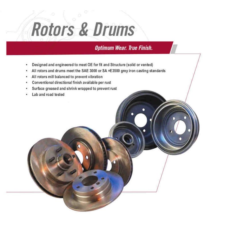 55184E Front Premium Black E-Coat Rotor Pair of 2