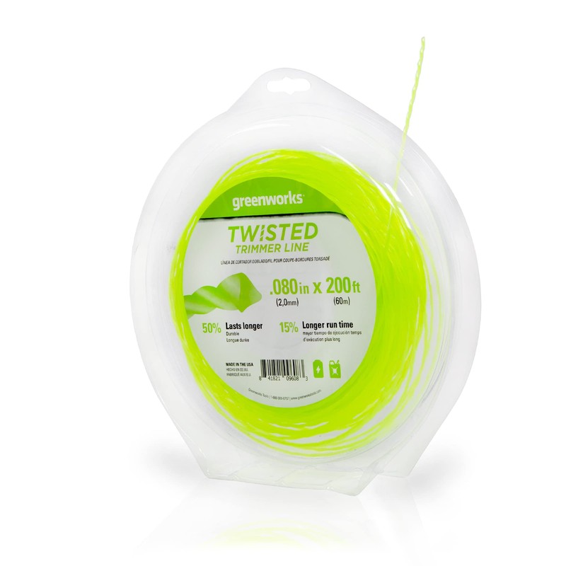 Greenworks 0.080" 200-Foot Twisted String Trimmer Line