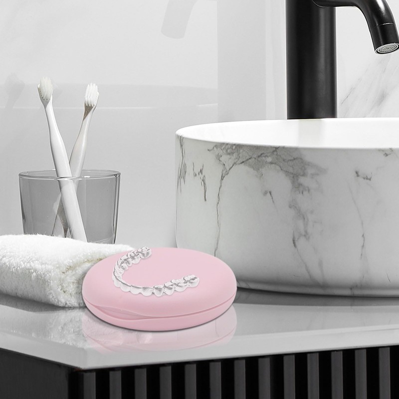 EUPSIIU 2 pieces braces box, retainer case, denture box, mouth